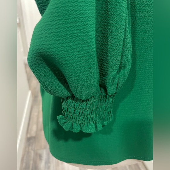 Blouse / Top / Shirt (Color - Kelly Green) - Picture 3 of 9